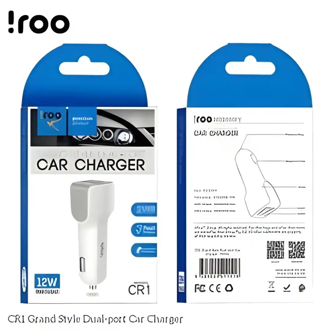 Iroo Cr1 12w Dual Ports Car Charger Head